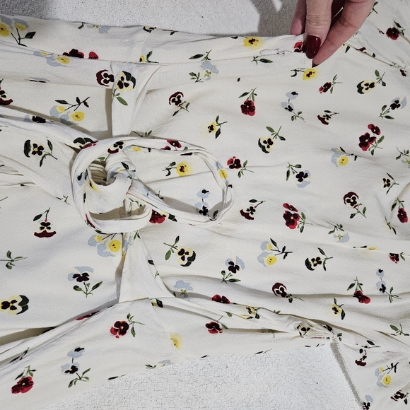 Gap x Doen Floral Midi Dress with Cap Sleeves size XL - Picture 7 of 11